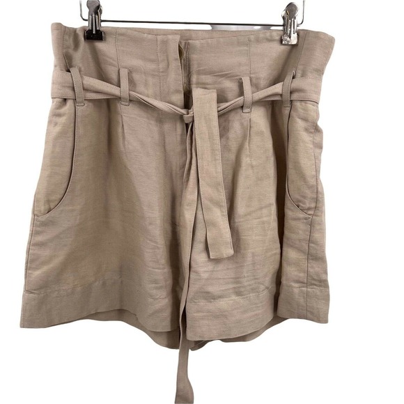 WHiT Linen High Waist Shorts Size 6 - Picture 1 of 5